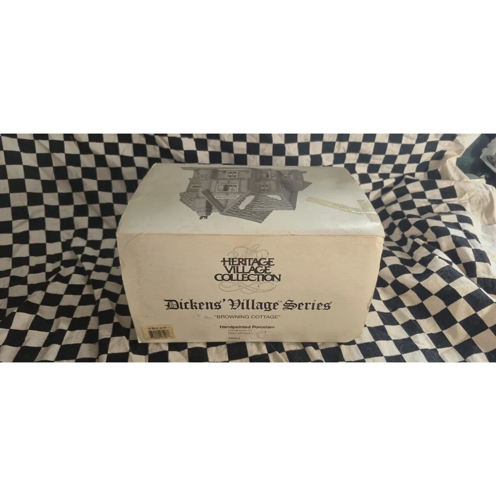 Dept 56 Dickens Village Browning Cottage 1992 Lighted Tested w/ Box